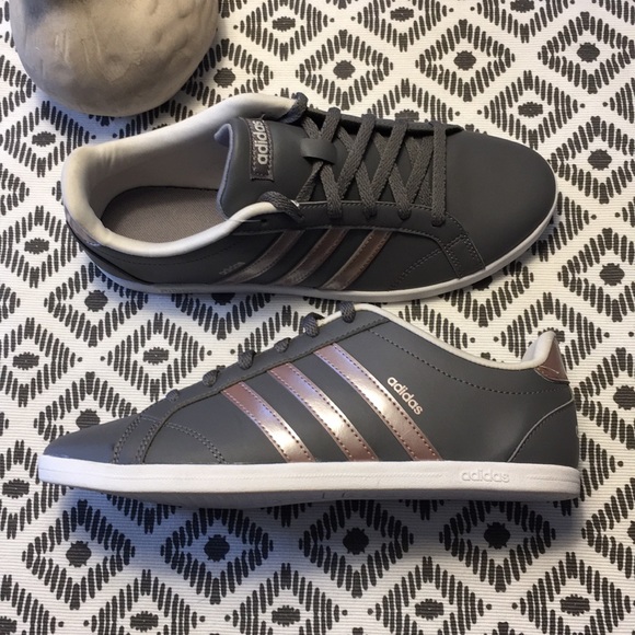 Adidas Neo Coneo Rose Gold Stripes Nwob 